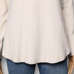 Cyrus Raya by Knits Waffle Cowl Neck Sweater in Pearl Puff Cream Ivory Size S Photo 5