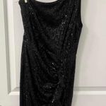 One Shoulder Sequined Dress Black Size M Photo 0