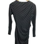Banana Republic Dress S Black White Striped Pullover Poly Viscose Spandex Knit Photo 3