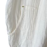 Saturday Sunday By Anthropologie Cream Gauzy Overalls Tie Shoulder size medium Photo 4