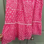 Lilly Pulitzer  Cormick Dress Pink and White Bamboo with Embroidery Bow Straps Photo 4