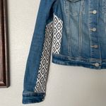 Paige Mosaic Tile Vermont Raffia Jean Denim Jacket Size Small Photo 3