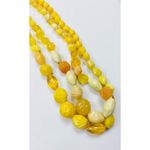 Vintage Yellow butterscotch Multicolor Beaded Necklace Set Multi Photo 3