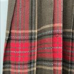 American Vintage Vintage Significance Pleated Red and Brown Plaid Maxi Skirt - Size 16 Photo 11