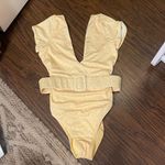 Billabong  x Salty Blonde Sun Dipped one piece yellow polka dot swimsuit Photo 2