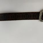 Unbranded Brown Italian Leather Crystal Womens Belt Geometric Boho Size XL USA Photo 2