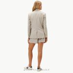 Amour Vert NWT  Women’s Slim Tobie Blazer  | Sz Medium | Natural (Tan) Striped Photo 4