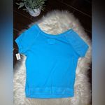 Aeropostale  turquoise off the shoulder T shirt sz large Photo 3