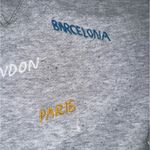 Madewell Embroidered Throwback Sweatshirt Hthr Concrete Size Small Photo 3