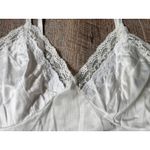 Vintage‎ Slip Dress 50s Lace Adjustable Straps Bust 36 White Size M Photo 2