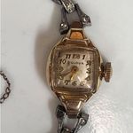Bulova Antique Working Vintage  10K Gold Filled Art Deco Watch with Diamonds Photo 3