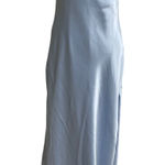 Hello Molly  Maxi Dress, Sky Blue Satin, Sleeveless Tie‎ Back, Cocktail nwt sz 10 Photo 0