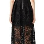 Nicholas Deep V Neck Floral Lace Midi Dress Black Size 2 Photo 1