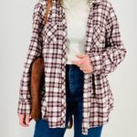vintage blackberry granola girl slouchy plaid button down flannel shirt Size L Photo 2
