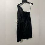 David's Bridal David’s Bridal Black One Shoulder Dress Size 8 Photo 2