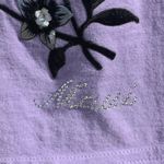 Hanes Purple Embroidery Flower Tank Top Photo 5