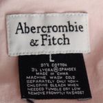 Abercrombie & Fitch Light Pink Cropped Hooded Vest Full Zip Cotton Lycra Large Photo 4