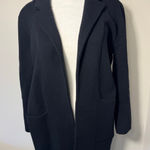 J.Crew 365 Wool Blend Black Knit Sweater Blazer Open Front S Photo 0