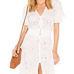 Young Fabulous and Broke YFB “The Everything” Maxi Dress in White Hi-Low Hem Size L New w/Tag Retail $242 Photo 5