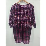 Maeve Anthropologie Plaid Print V Neck Dolman Sleeve Mini Dress Women's Medium Photo 4