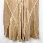 Cordelia Corduroy Patchwork Long Length Maxi Skirt Y2K Boho Hippie Size Medium Tan Photo 3
