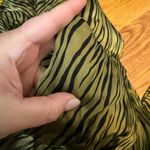 Petersyn Womens XS Zuma Maxi Dress Green Black Satin Print Mock Neck Long Sleeve Photo 12