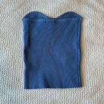 Blue Knit Strapless Top Size XS Photo 1
