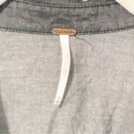 Free People  Size Medium Dark Grey Cotton Sleeveless Button Down Shirt Dress Photo 2