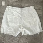 Free People Cotton Maggie Mid-Rise Ripped Shorts, White Size 26 New w/Tag Photo 2