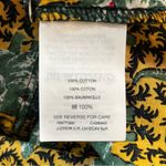 J.Crew  Blouse Women’s Size 14 Yellow Off Shoulder Elephant Print Ruffle Cropped Photo 5