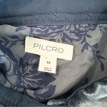 Anthropologie  Pilcro‎ Shirt Buttondown The Hadley Crushed Velvet Relaxed Blue XS Photo 6