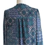 Jessica Howard Blue Patchwork Print Blouson Long Sleeves Shift Dress Size 16 NEW Photo 5