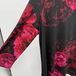 Clara Sun Woo Womens Slinky Tunic Top XL Red Roses Dark Romantic Vamp Photo 2