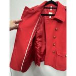 Lands' End Canvas Women's Size 12 Red Wool Cashmere Blend Peacoat Double Breasted Photo 2