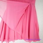 Vintage chiffon pink dress faux wrap top and skirt lace,ā size 150/80A Photo 8