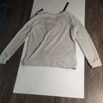 The Limited  Women's Gray/Black Lace Up Tie Front V-Neck Sweatshirt S Casual Cozy Photo 2