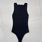 Black Ribbed Bodysuit Photo 1