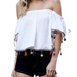 Hot & Delicious Off Shoulder Pom Pom Blouse Photo 3