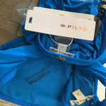 PilyQ New.  Bali blue braided bikini set. L-top/M-bottom Photo 13