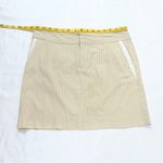 Banana Republic Vintage Y2K  Mid-Rise Poplin Striped Mini Skirt - Cream/White - 2 Photo 7