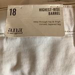 a.n.a  Size 18 Ecru Highest Rise Barrel Pants. New With Tags Photo 7