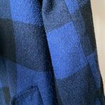 BB Dakota Jaslene buffalo plaid check fur hood long coat Photo 4