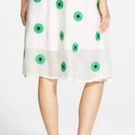 Sister Jane - White Embroider Flowers Primavera Button Front Midi Skirt Photo 1