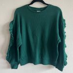 A New Day Green Ruffle Sweater Photo 0
