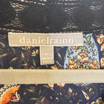 Daniel Rainn  Navy Paisley Floral Blouse Lace Trim V-Neck Boho Feminine Style M Photo 2
