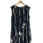 Vintage Cattiva Women Silk Dress 10 Black Abstract Floral Boho Cottagecore Retro Photo 4