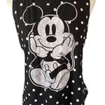 Disney Black With White Polka Sots Sleeveless Mickey Size Large Photo 0