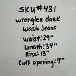 Wrangler  Jeans Women 11X34 (29x34) Made in USA Indigo Blue Denim 14MWZUF Cowgirl Photo 7