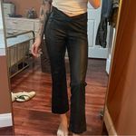 Cache Black Leather Front V-Waist Pant Photo 7