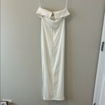 WHOIAM white bodycon strapless dress ribbed cuff top Size 6 Photo 8